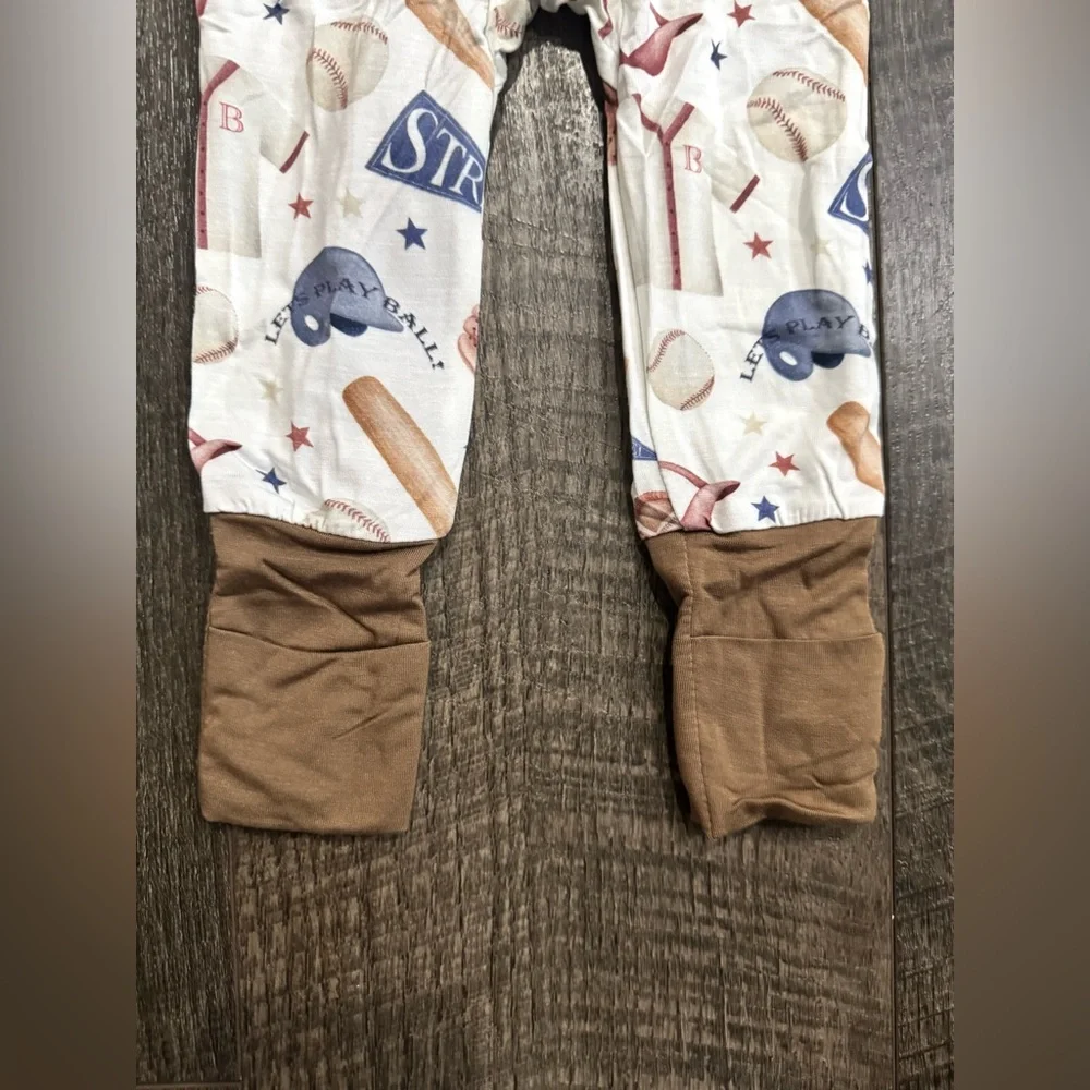 Bamboo Baby Sleepie Zippy Sports Baseball Print 18-24 month